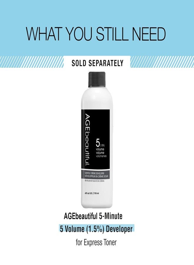 AGE beautiful Pure Silver Demi Liqui-Creme 5-Minute Toner | Blend & Enhance Gray Hair with Soft Gray Tones | Neutralize Yellow Tones | Professional Salon Color - Image 4